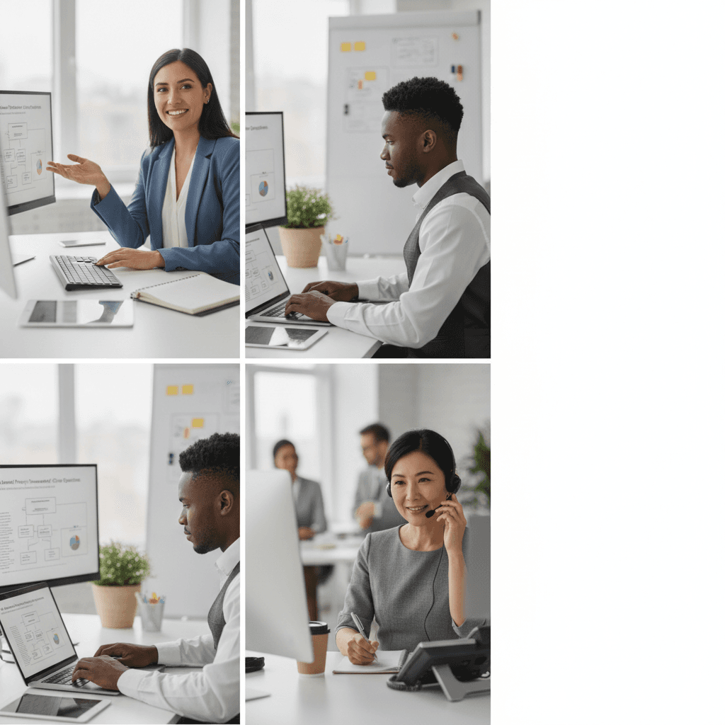 Support team defining priorities across customer care channels