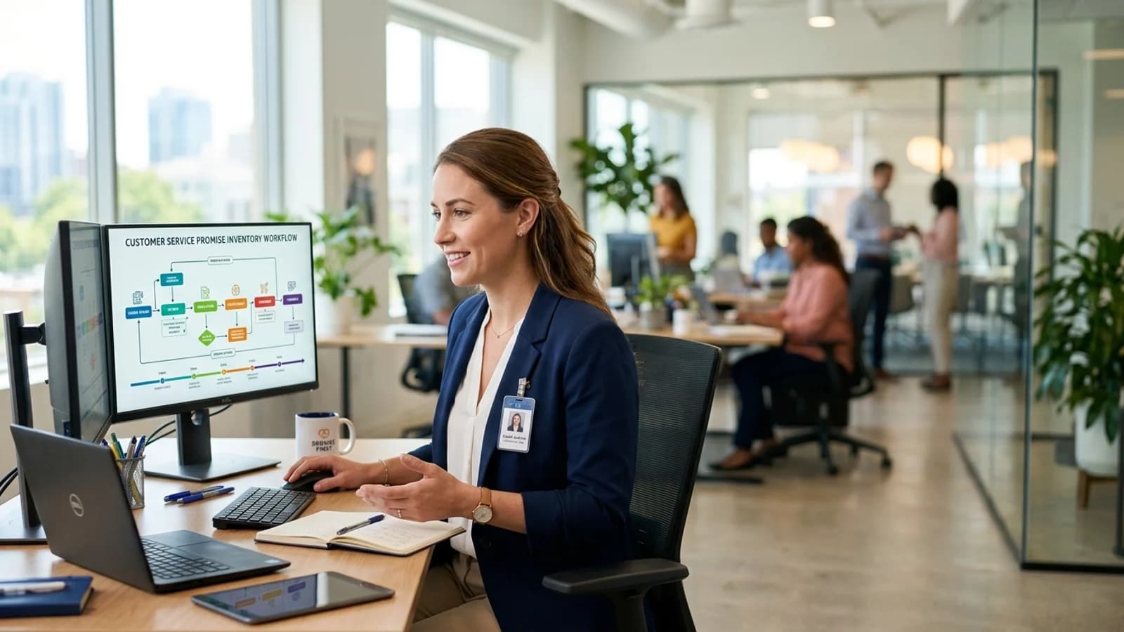 Customer support specialist reviewing subscription dates