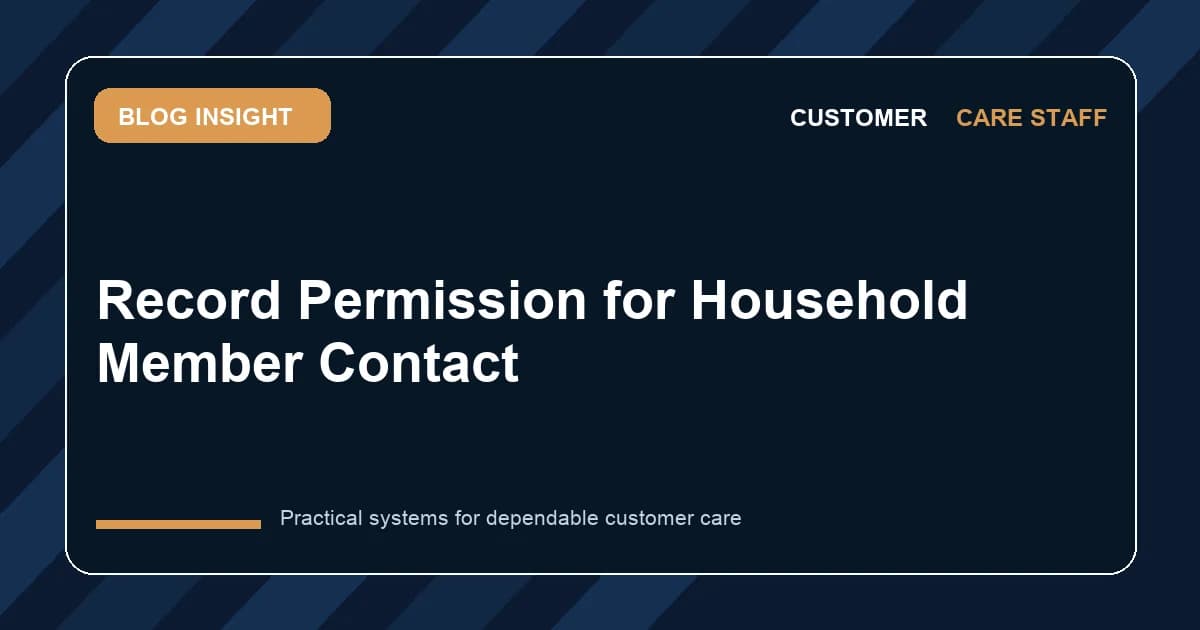 Record Permission for Household Member Contact