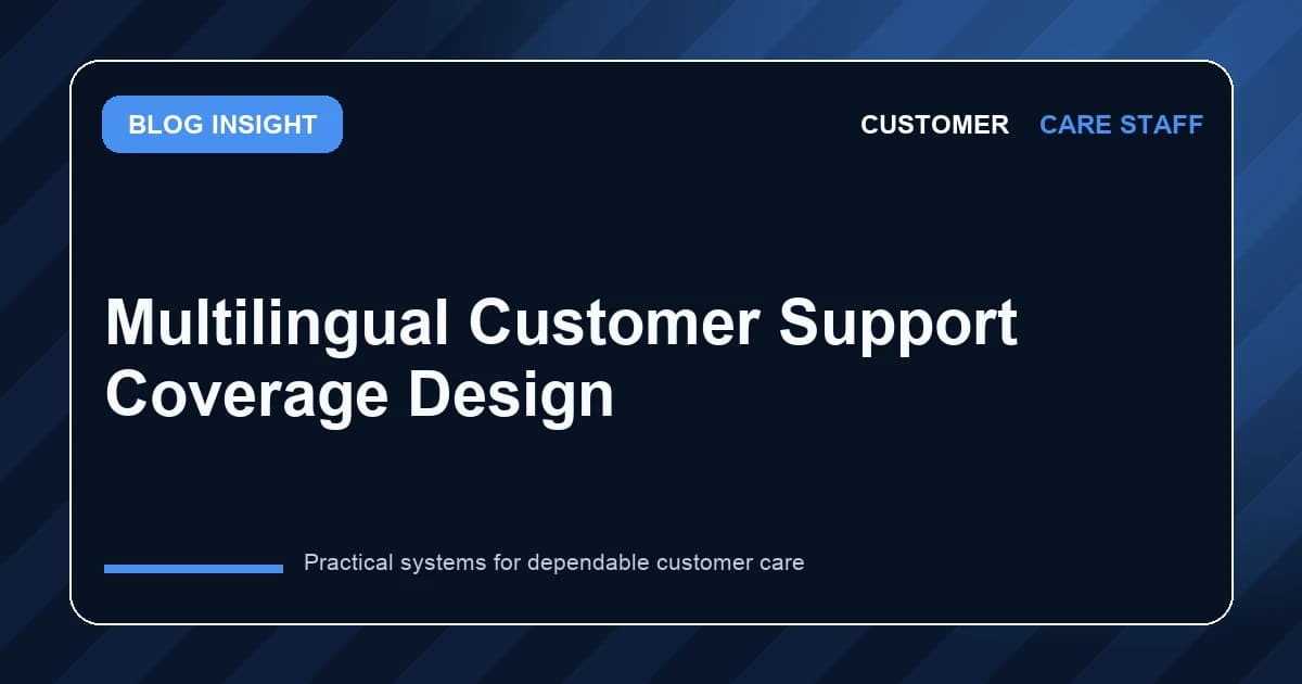 Multilingual Customer Support Coverage Design