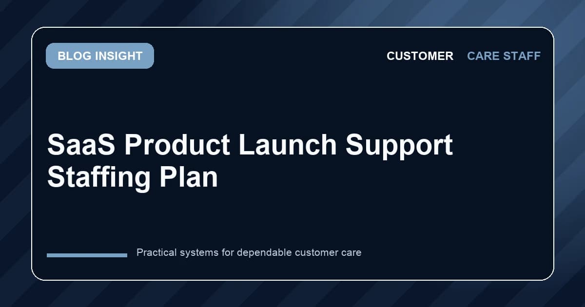 SaaS Product Launch Support Staffing Plan