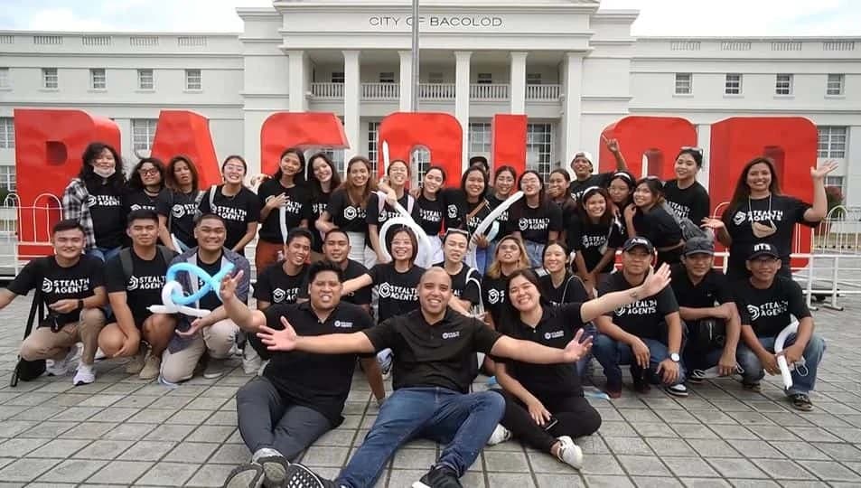 The official StealthAgents team together in its Bacolod office