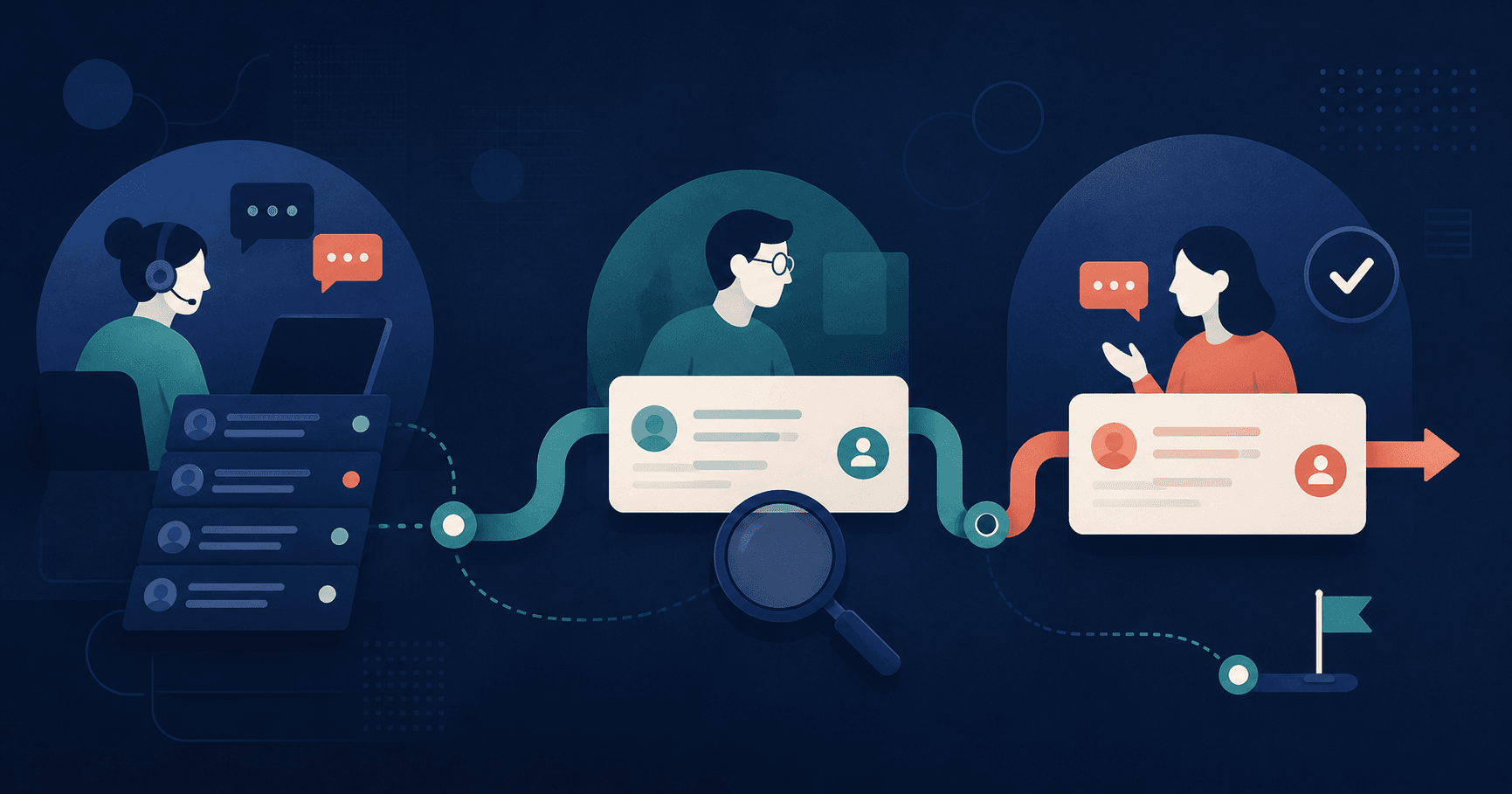 Customer context retrieval research illustration