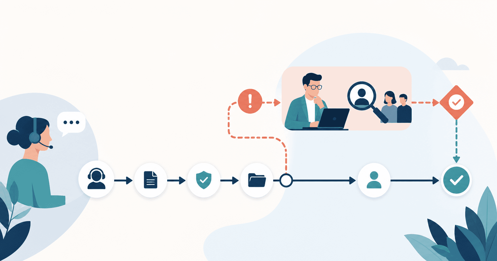 Customer service policy exception routing research illustration