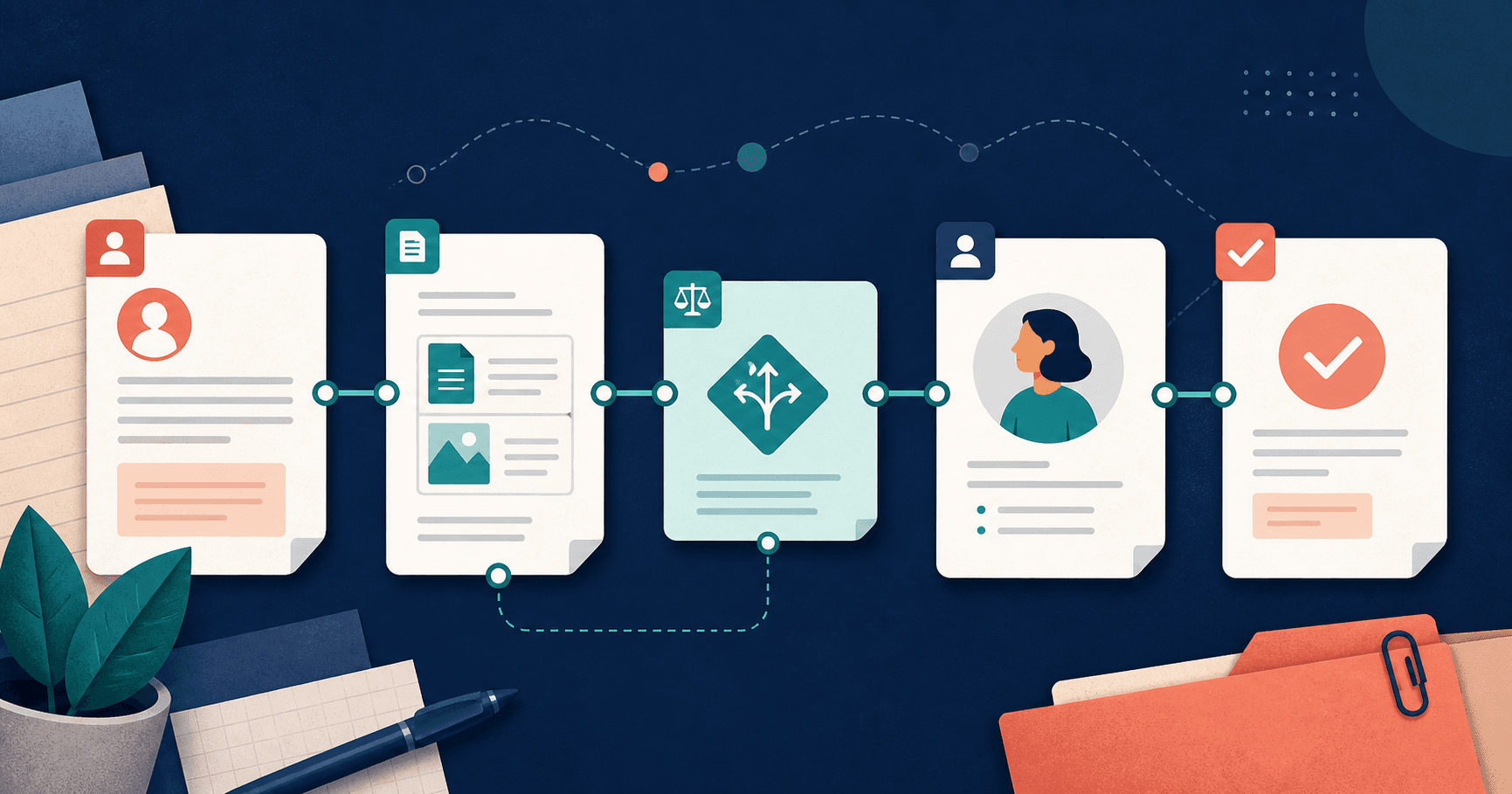 Customer service queue review with balanced work paths and evidence notes