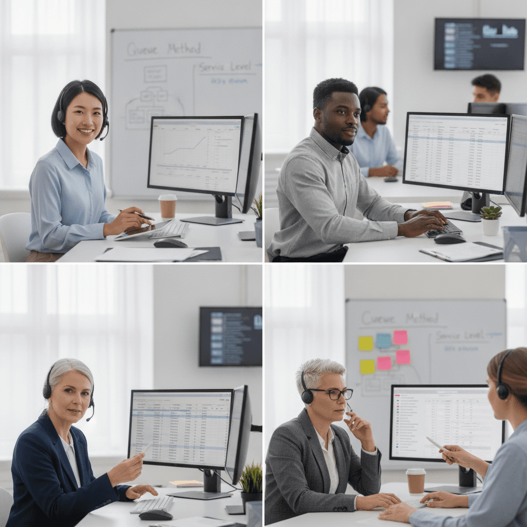 Gemini-generated editorial image about capacity planning in a customer care operations setting