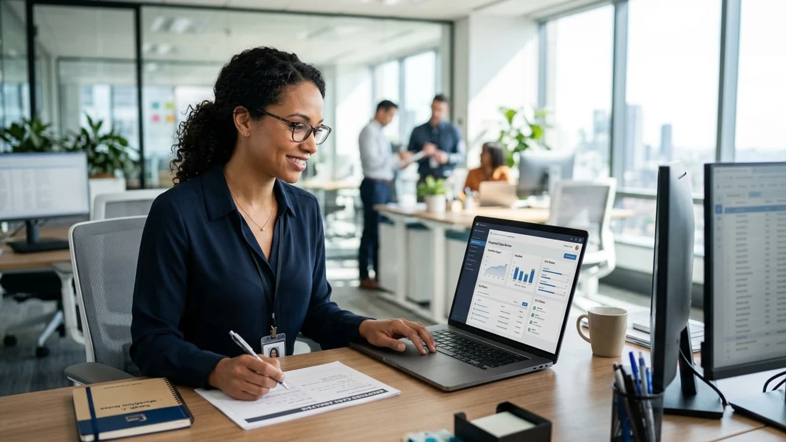 Support agent reviewing a protected customer attachment
